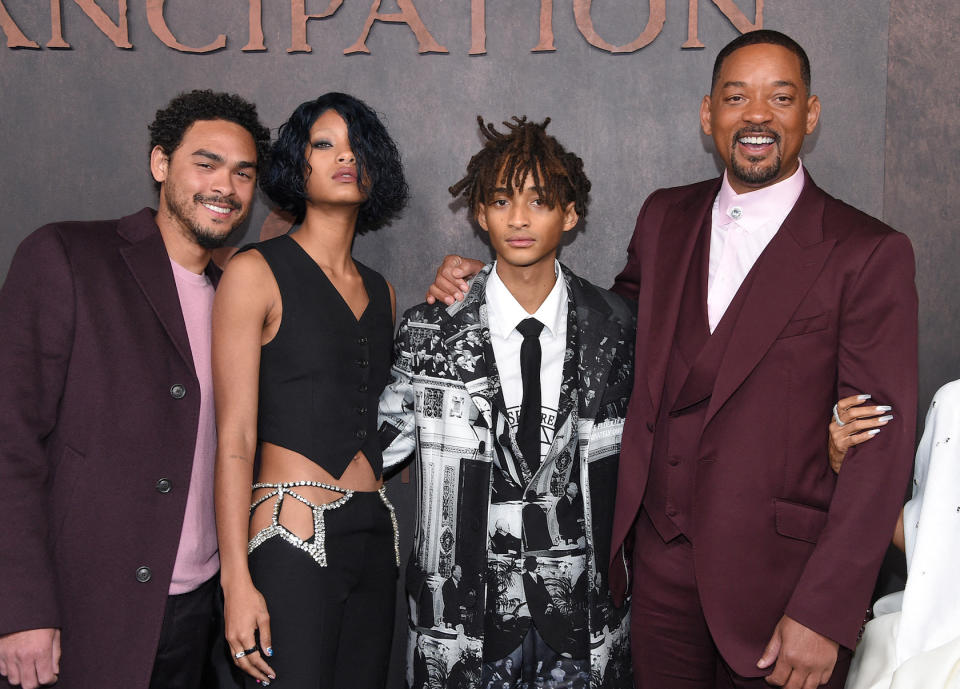 Trey, Willow, Jaden et Will Smith