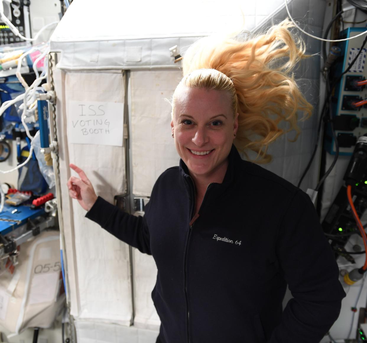 Astronaut Kate Rubins has cast her ballot from space ahead of election day. (NASA)