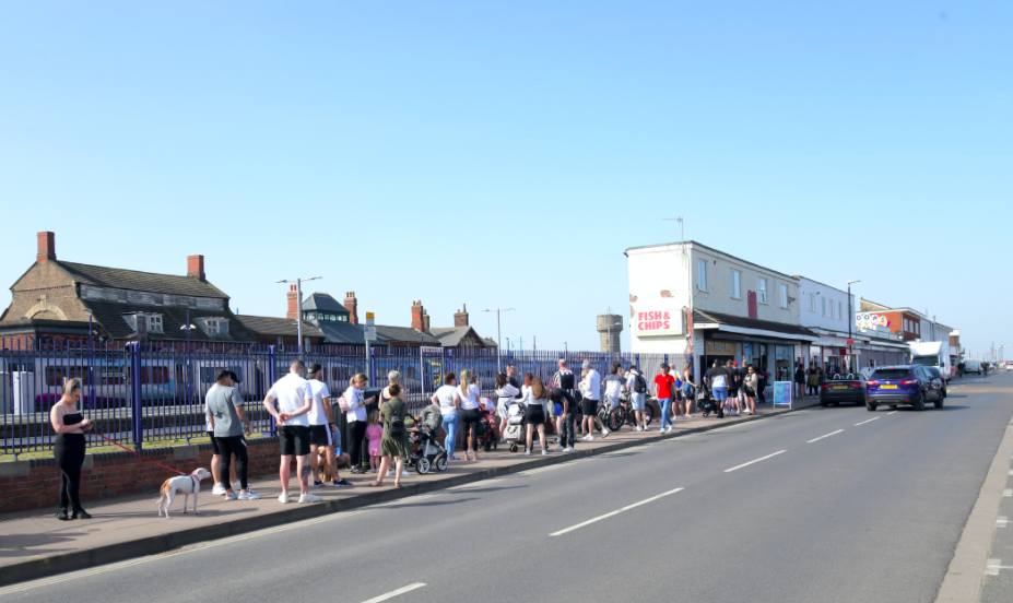 Customers queued for 40 minutes for a pint from the bar. (Reach)