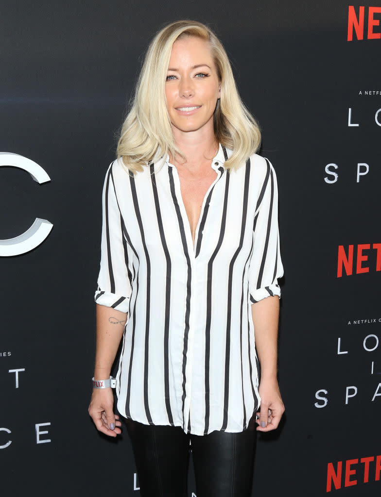 Kendra Wilkinson stepped out for the L.A. premiere of the Netflix show <em>Lost in Space</em> on Monday. (Photo: Michael Tran/FilmMagic)