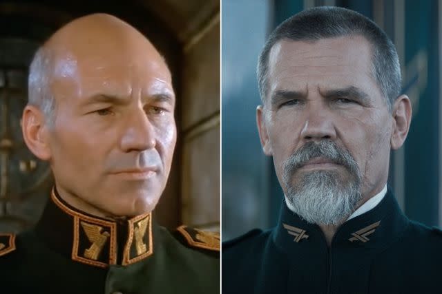 <p>Warner Bros</p> Sir Patrick Stewart, Josh Brolin