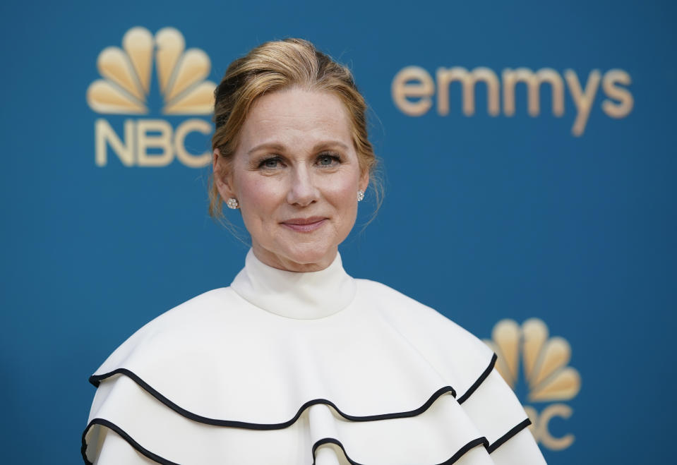 Laura Linney arrives at the 74th Primetime Emmy Awards on Monday, Sept. 12, 2022, at the Microsoft Theater in Los Angeles. (AP Photo/Jae C. Hong)