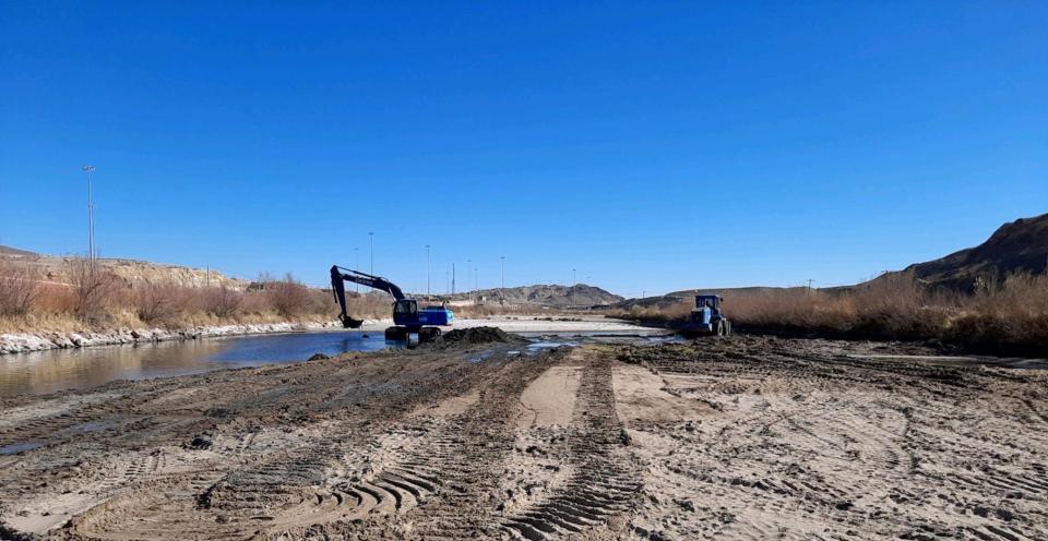 Cleanup progresses on the Rio Grande in El Paso in preparation for irrigation season.