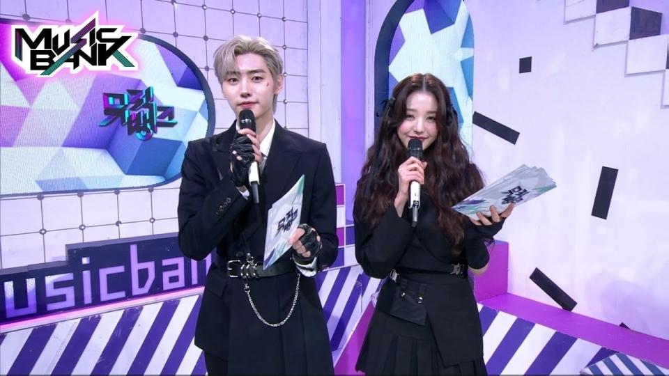 Man and woman mc'ing for a music show