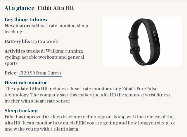 At a glance | Fitbit Alta HR