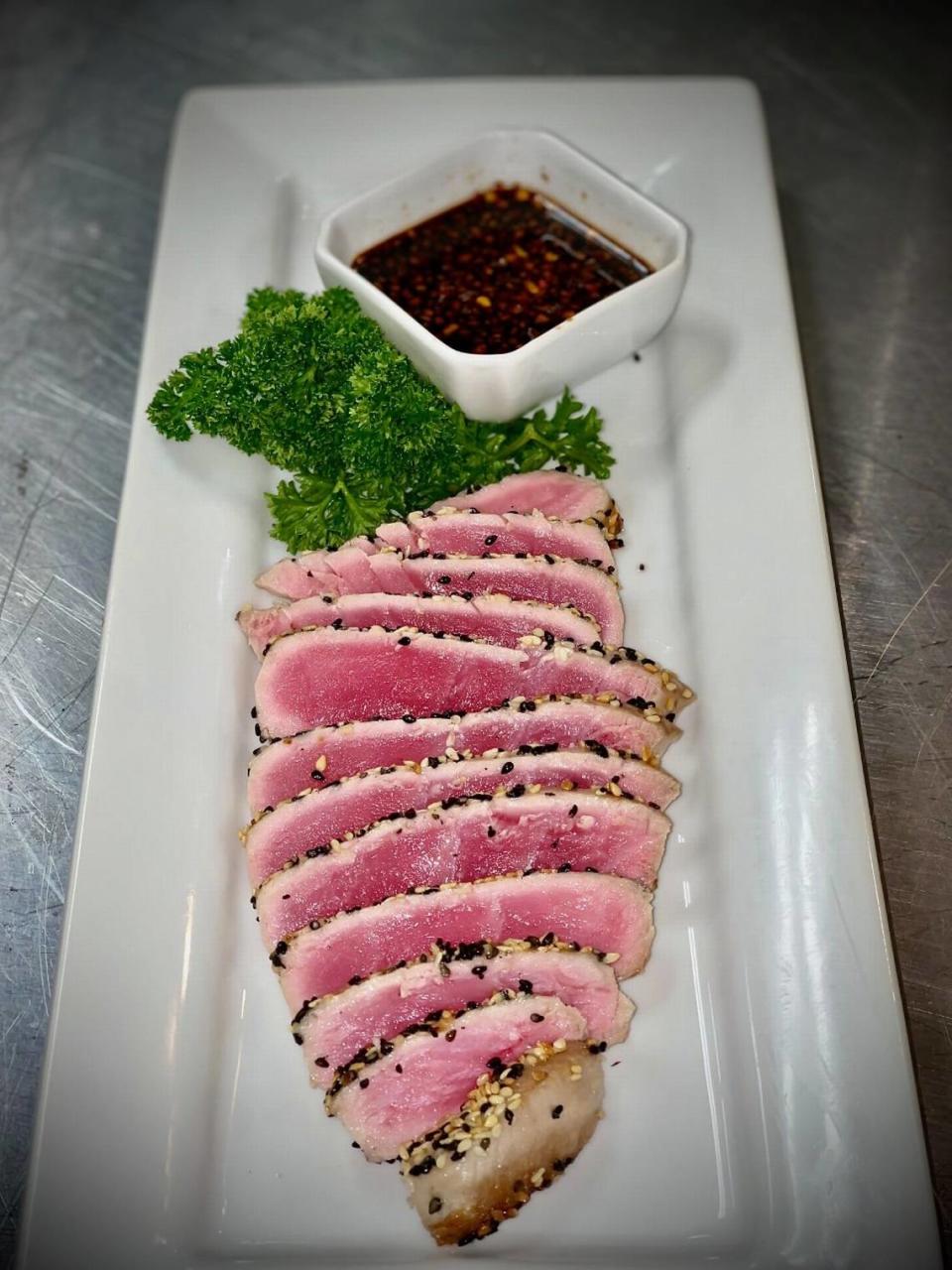 Sesame crusted ahi tuna at 3rd & Cherry opening soon in downtown Macon.