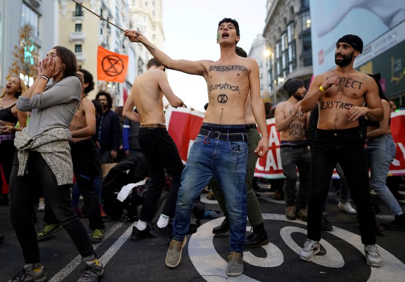 Protest by Extinction Rebellion in Madrid