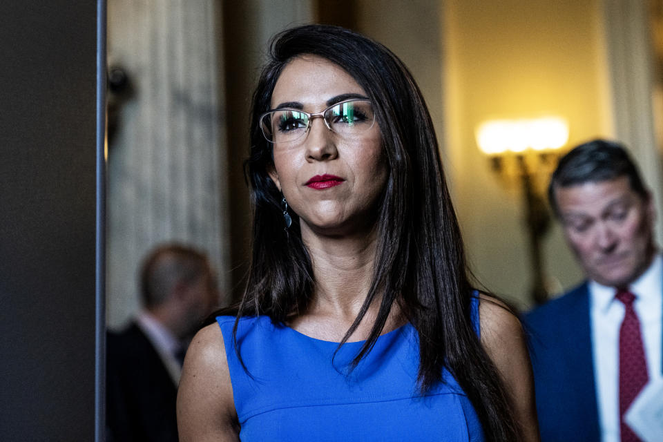 Lauren Boebert, R-Colo., leaves the Capitol May 25, 2023. (Tom Williams / CQ-Roll Call Inc. via Getty Images file)