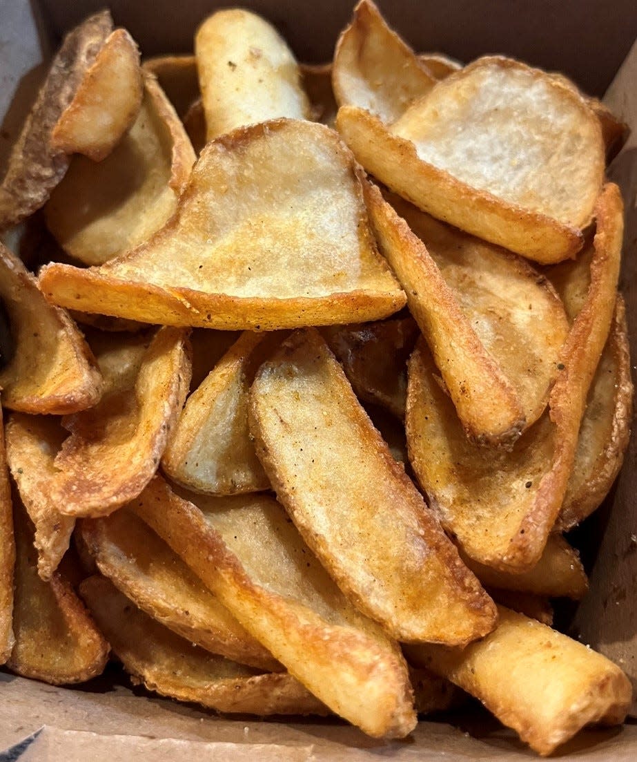 The fries at Marlow's Cheesesteaks in Columbus and suburban Gahanna combine the best features of potato chips and potato wedges. They're crispy on the outside, pillowy on the inside and good for dipping (or scooping) in a cup of Cheez Whiz.