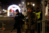 Police officers secure a street and the surrounding area after a shooting in Strasbourg, France, December 11, 2018. REUTERS/Vincent Kessler