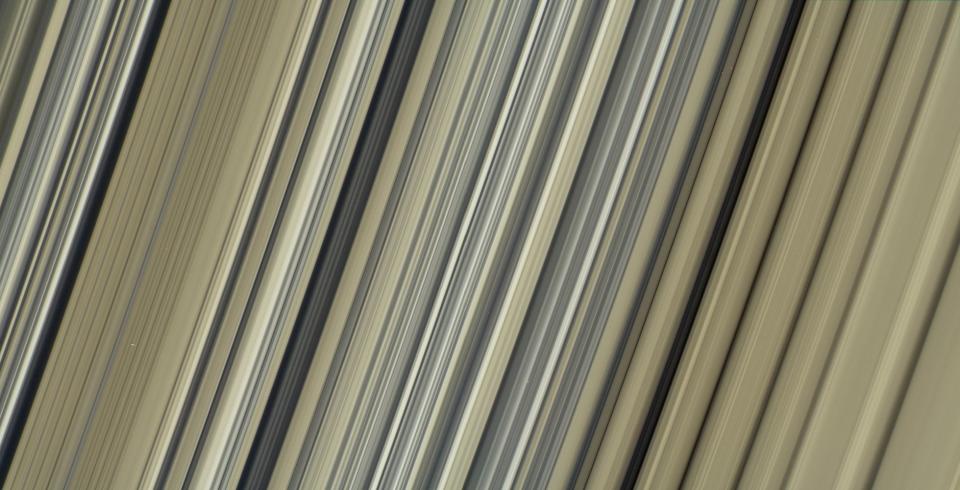 These are the highest-resolution color images of any part of Saturn's rings, to date, showing a portion of the inner-central part of the planet's B Ring.