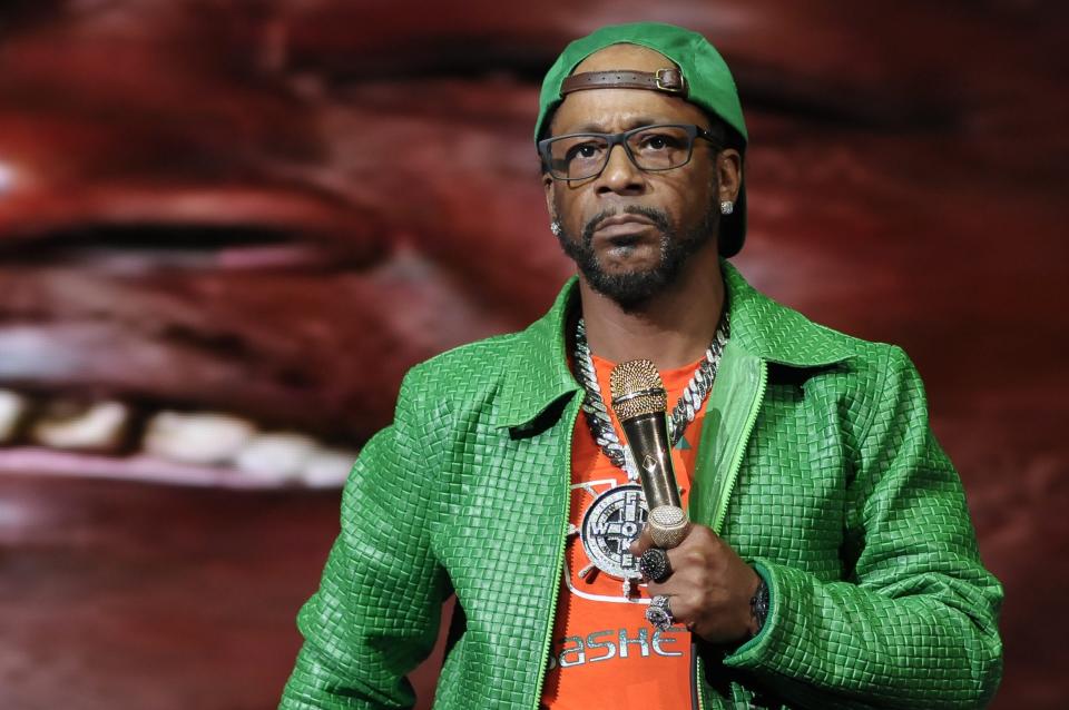 Katt Williams performing live onstage in 2023