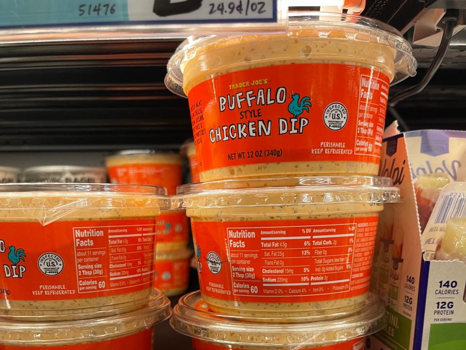 Buffalo-style chicken dip at Trader Joe's