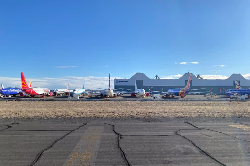 FILE PHOTO: Boeing 737 MAX jets in Moses Lake, Washington