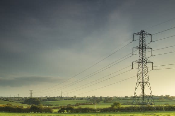 Electric transmission lines.