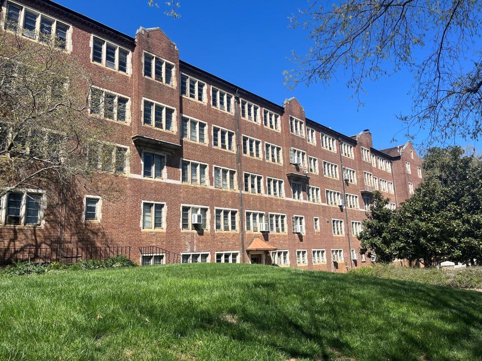 The long south face of Melrose Hall at the University of Tennessee-Knoxville.
