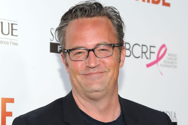 <p>Angela Weiss/Getty</p> Actor Matthew Perry arrives at the premiere of "Ride" at ArcLight Hollywood on April 28, 2015 in Hollywood, California.