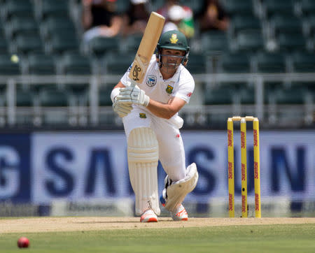 Cricket - South Africa v Sri Lanka - Third Test cricket match - Wanderers Stadium, Johannesburg, South Africa - 12/1/17 - South Africa's Dean Elgar plays a shot. REUTERS/James Oatway