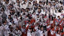 <p>Travis Lindquist, Senior Director of Sports Photography, Getty Images <br>Photo - Ryan Pierse <br>A great image to wrap up 2018 Winter Olympics in PyeongChang South Korea. The Olympics has long <br>sort to distance itself above politics and in the spirit of cooperation and competition they combined <br>Korean team competed as one, an example for the world to follow. Ryan was positioned on the south-<br>west corner of the stadium and his use of a long lens provides the perception of compressing the team.</p><br>