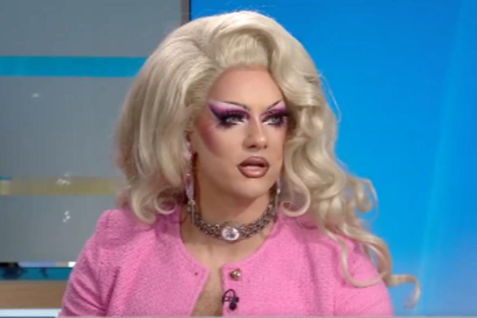 Former RuPaul’s drag race contestant Crystal appearing on Sky News (Sky News)