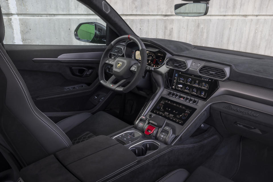 Black Alcantara is used throughout the Urus Performante’s interior. (Lamborghini)