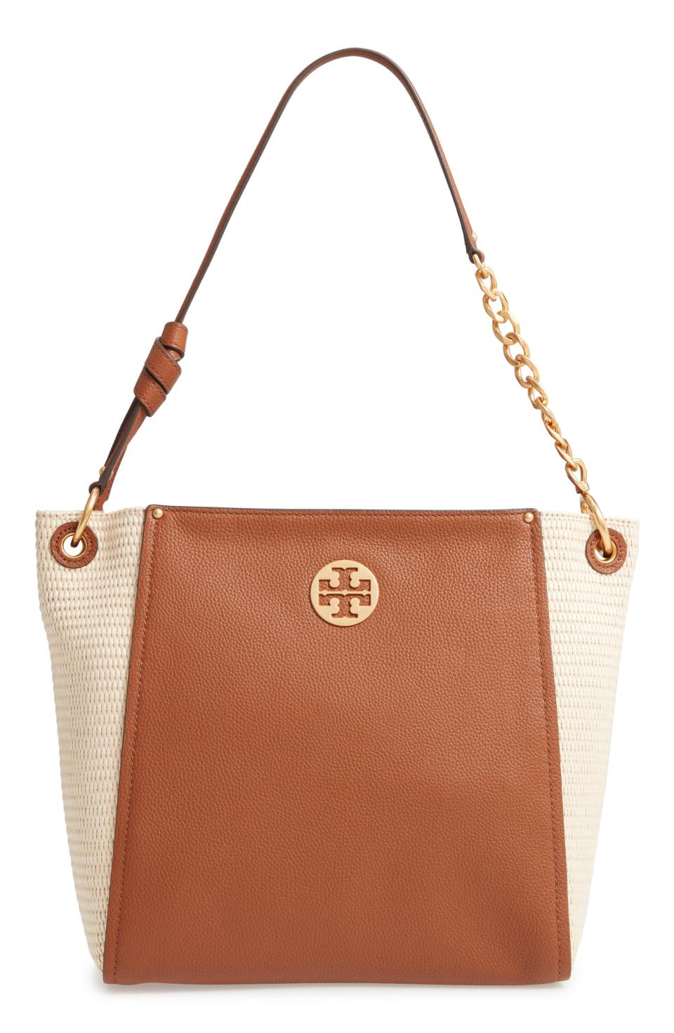 Everly Leather & Straw Hobo