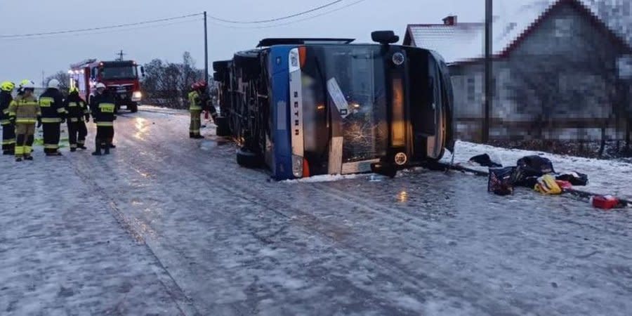 An accident involving a Ukrainian bus occurred near the Polish city of Hrubieszów