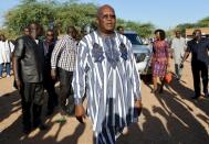 Former Burkina Faso premier Roch Marc Christian Kabore, pictured at a polling station in Ouagadougou on November 29, 2015, is set to win a presidential poll that would make him the nation's first freely elected leader in 30 years