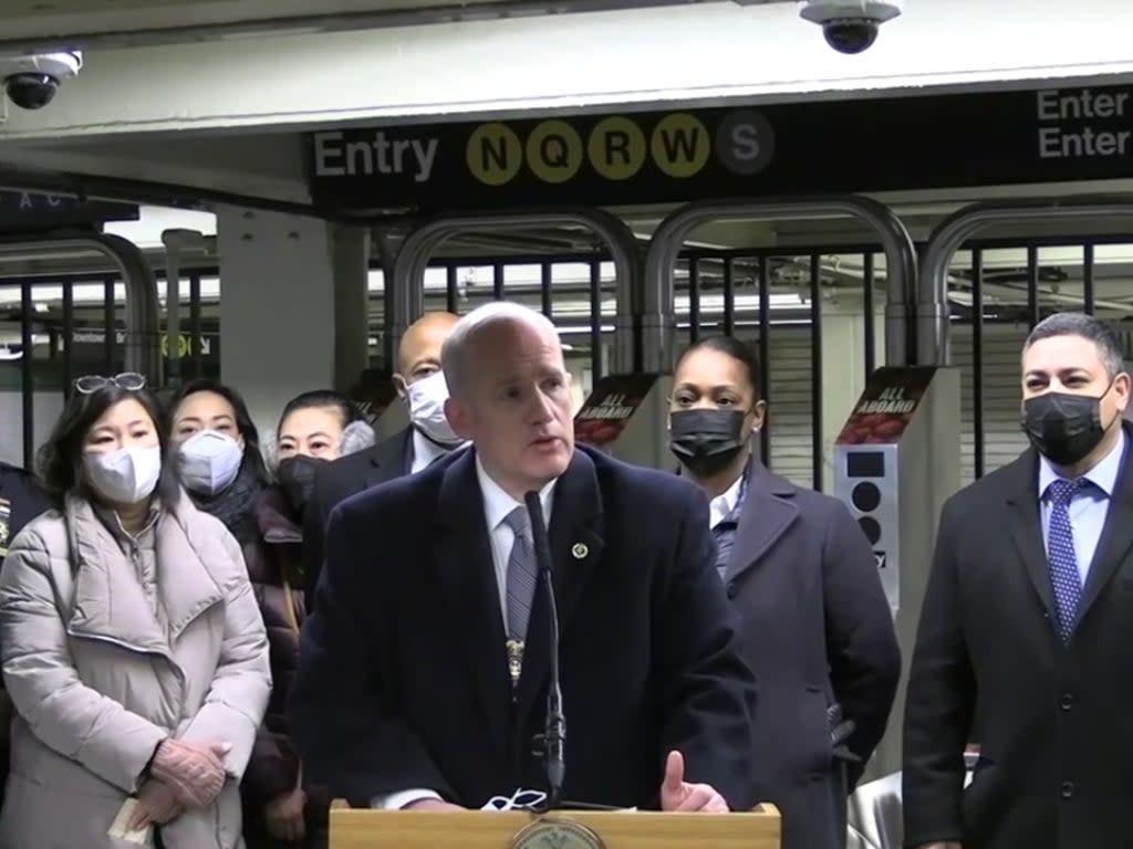 NYPD assistant chief  Jason Wilcox sharing the details in the case of Michelle Go being pushed onto the tracks in Times Square (NYPD News)