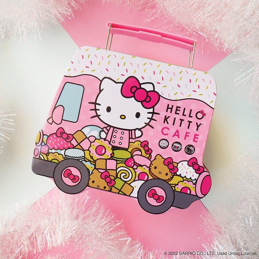 A Hello Kitty Cafe lunchbox, one of the many limited edition collectibles available from the cafe truck.