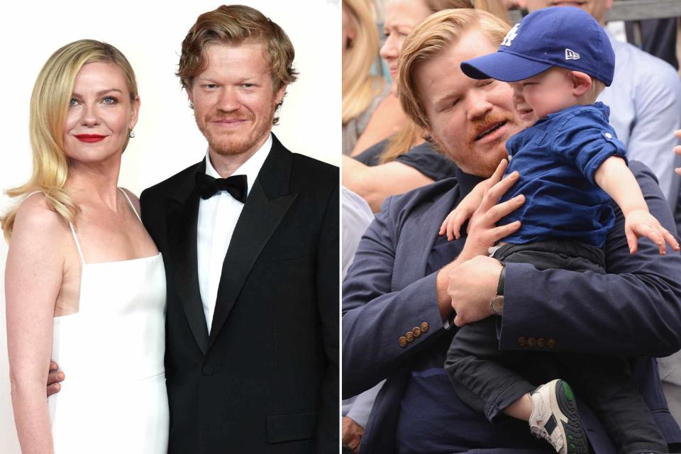 <p>Jeff Kravitz/FilmMagic ; Albert L. Ortega/Getty</p> Kirsten Dunst and Jesse Plemons attend the 96th Annual Academy Awards on March 10, 2024 in Hollywood, California. ; Jesse Plemons with son Ennis at Kirsten Dunst