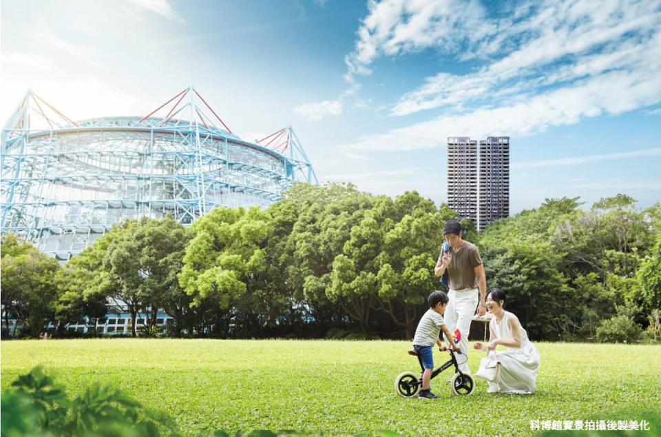 育德園道連接自然科學博物館、中正公園，擁有超過4萬坪綠地空間。