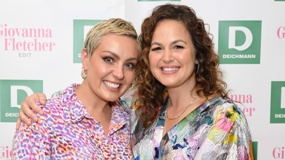 Amy Dowden attends the Giovanna Fletcher x Dykeman launch event in London, England on May 7, 2024. (Photo by Kate Green/Getty Images, Courtesy of Dykeman)