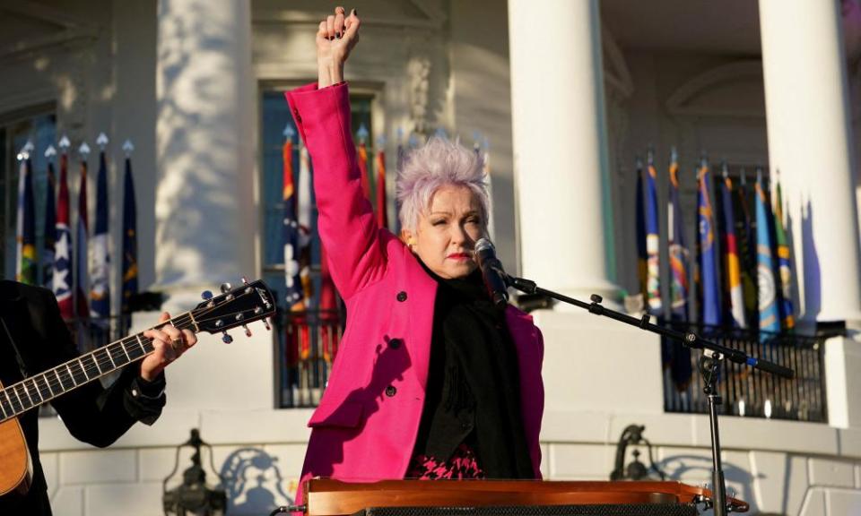 Cyndi Lauper performed at the White House as US president Joe Biden signed the Respect for Marriage Act.