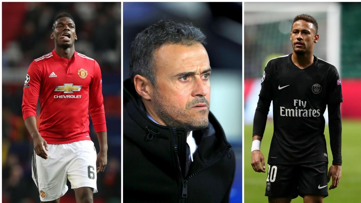 Paul Pogba ‘could leave’ Manchester United, Luis Enrique ‘makes his preferences known’ and Neymar is ‘demanding more’