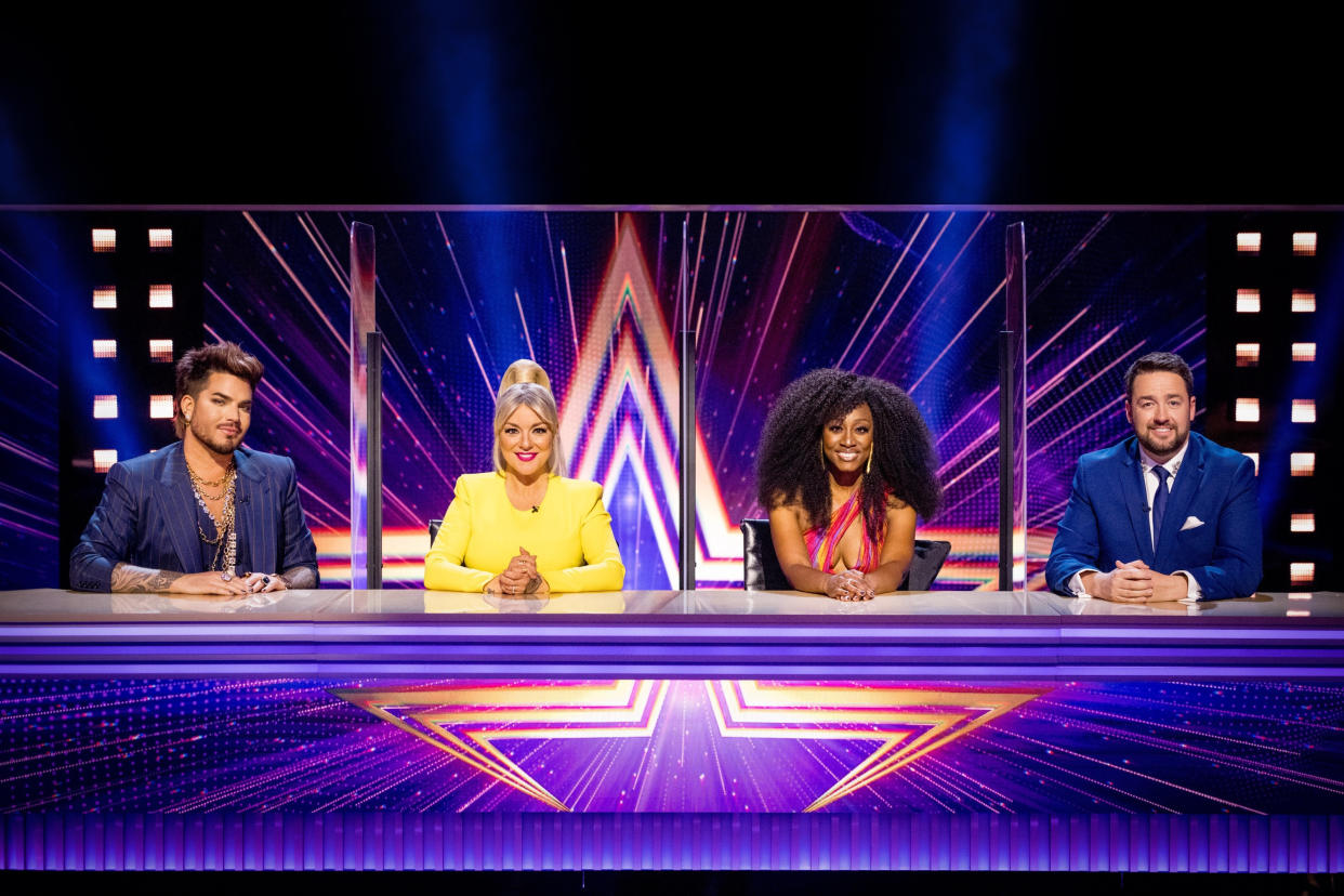 Sheridan Smith judged with Adam Lambert, Beverley Knight and Jason Manford. (ITV)