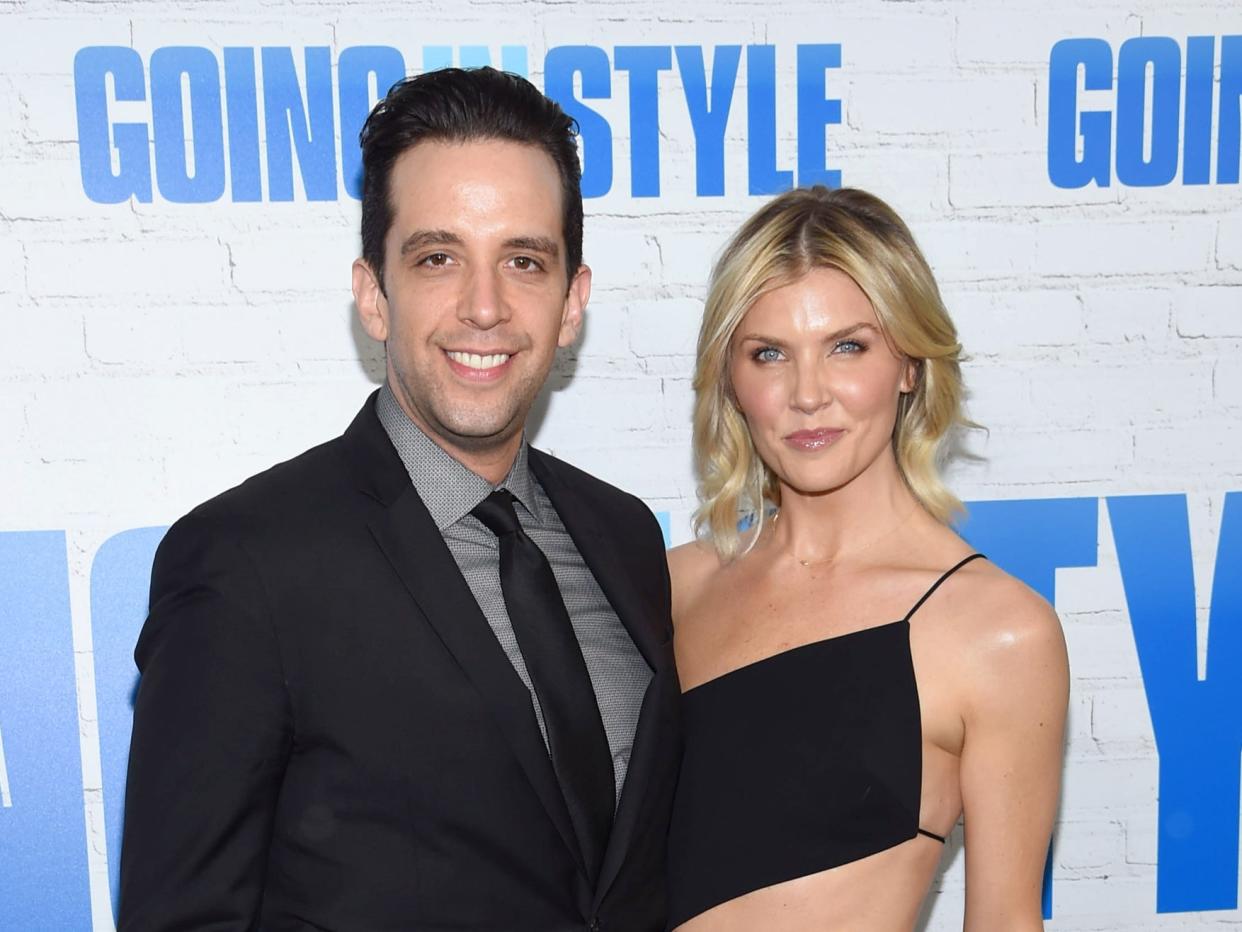 Nick Cordero and Amanda Kloots attend the Going In Style New York premiere on 30 March 2017 in New York City (Dimitrios Kambouris/Getty Images)