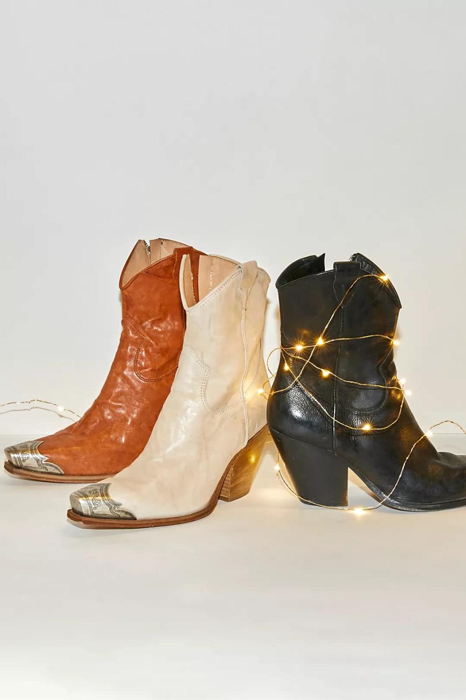 <p>Cowboy boots are still very much in style. These <span>Free People Brayden Western Boots</span> ($298) have a cool toe, and look great with flares or a miniskirt.</p>
