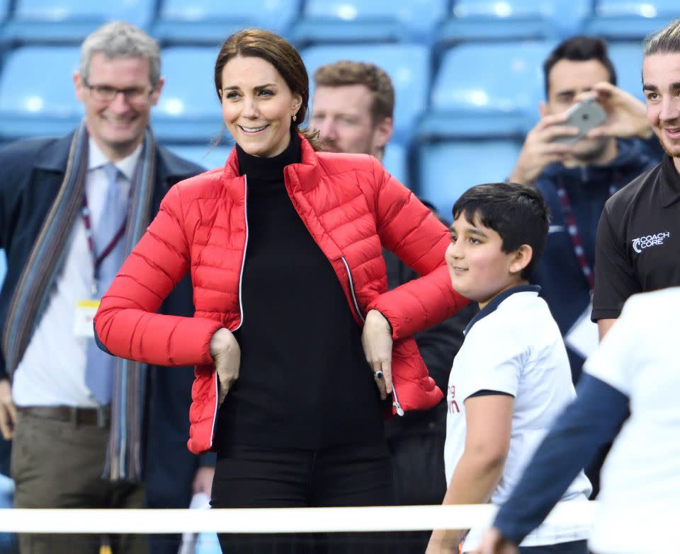 Kate Middleton was pictured pulling funyn faces yesterday. Photo: Getty Images