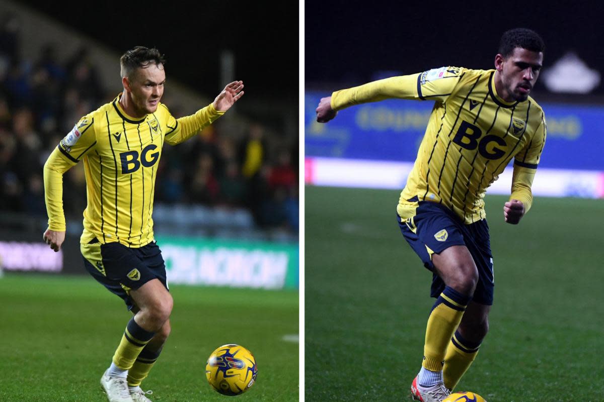 Oxford United midfield duo Josh McEachran and Marcus McGuane <i>(Image: Mike Allen)</i>