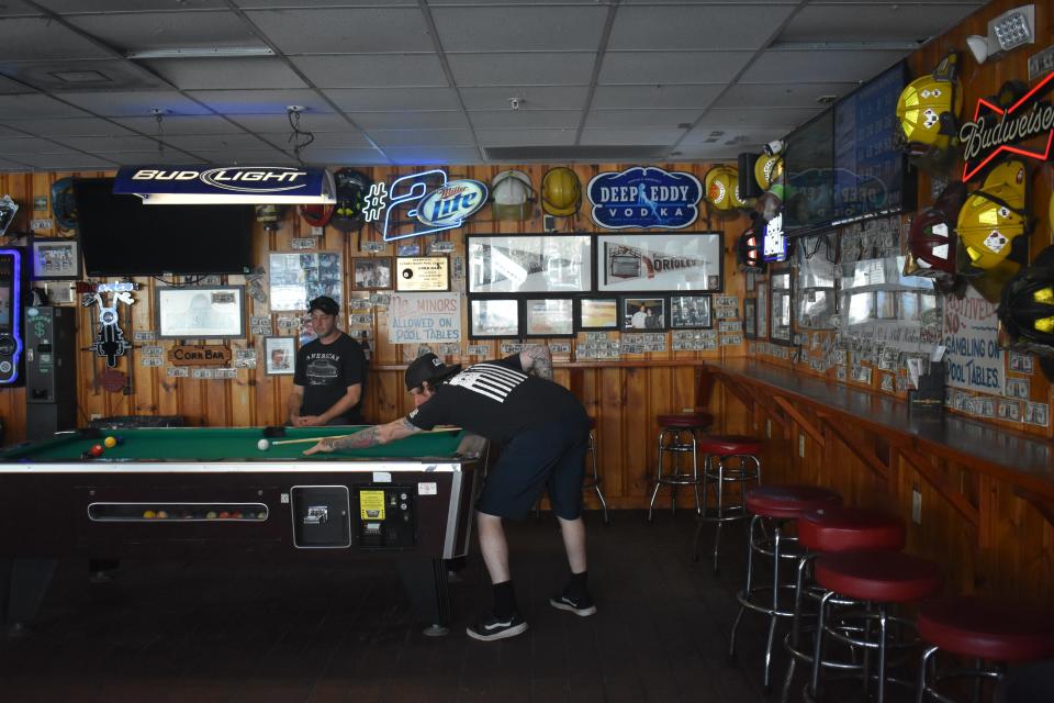 Cork Bar welcomes customers on the Boardwalk at 3 Wicomico Street on Tuesday, October 3, 2023, in Ocean City, Maryland.
