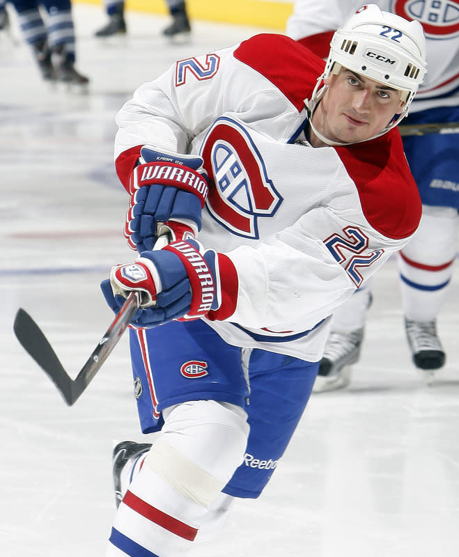 Tomas Kaberle #22 Of The Montreal Canadiens Shoots Getty Images