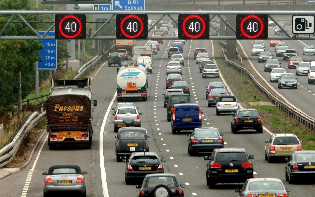 There are around 400 miles of smart motorway in Britain - PA