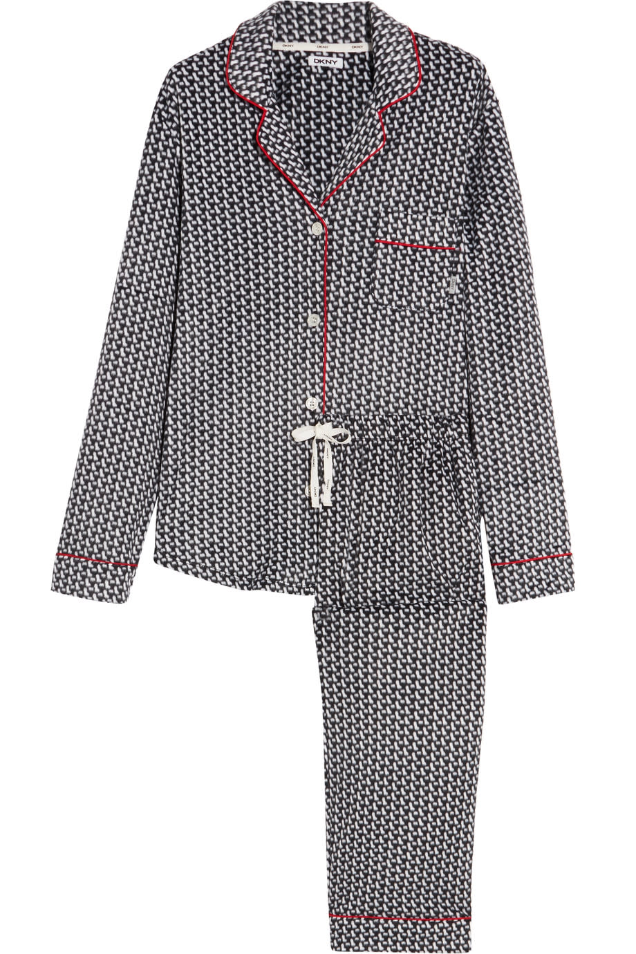 <p>Made from cosy velour, these monochrome print PJ set are perfect for slouching around in in style this Christmas. </p>