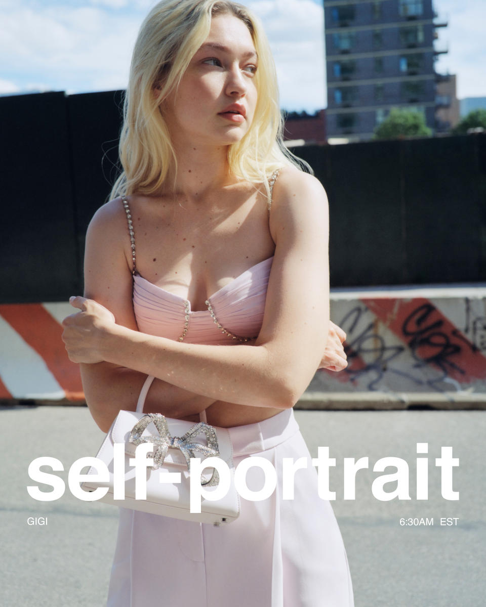 Gigi Hadid stars in Self-Portrait fall 2022 campaign - Credit: Courtesy