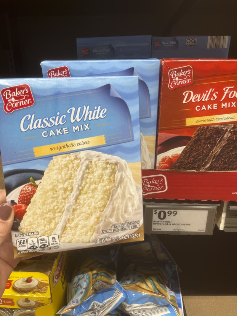 Classic white cake mix.