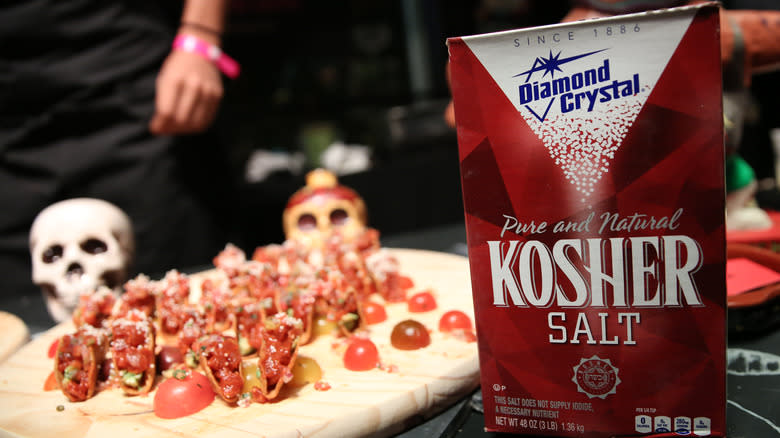 Container of Kosher salt