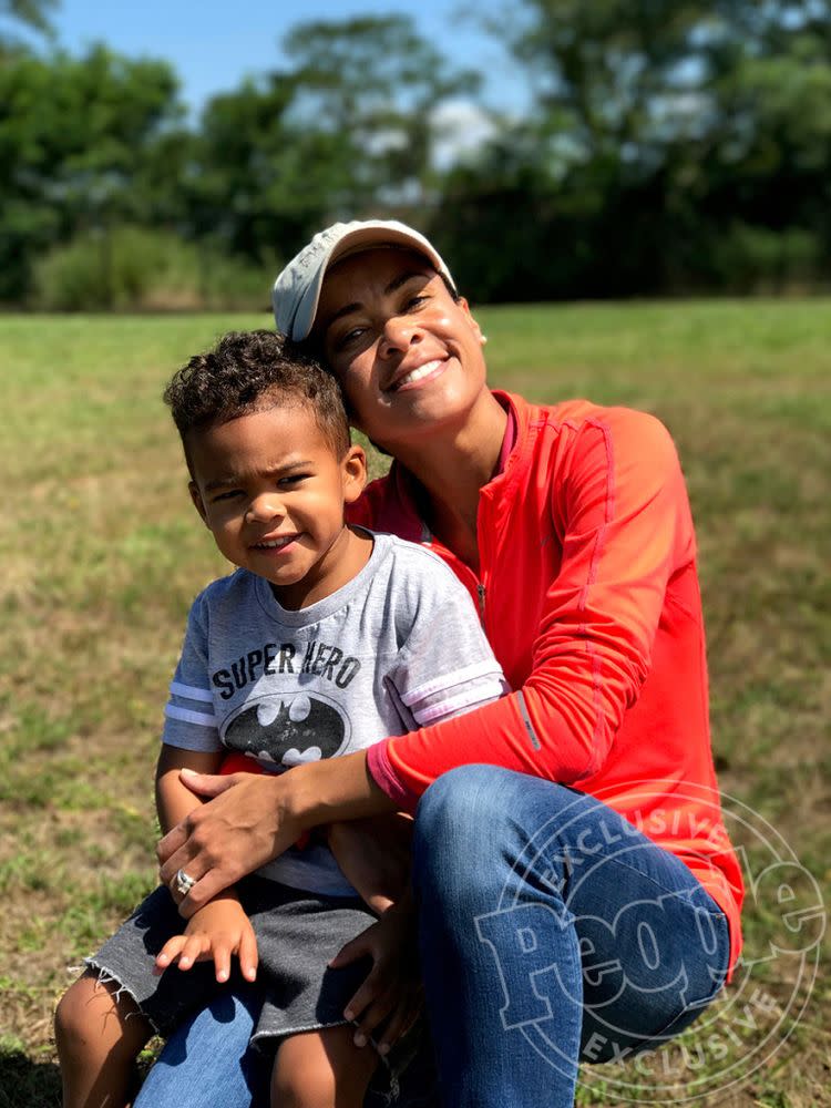 Linsey Davis and son Ayden