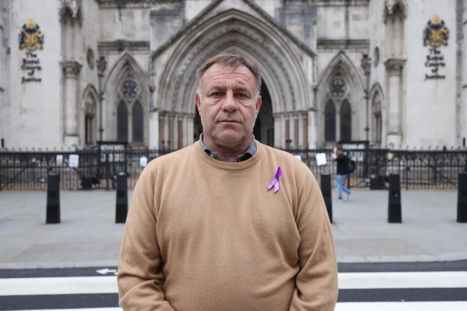 Paul Battersbee, the father of Archie Battersbee, outside court (James Manning/PA) (PA Wire)