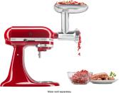 <p><strong>KitchenAid</strong></p><p>bestbuy.com</p><p><strong>$99.99</strong></p><p><a href="https://go.redirectingat.com?id=74968X1596630&url=https%3A%2F%2Fwww.bestbuy.com%2Fsite%2Fkitchenaid-food-grinder-attachment-silver%2F6300434.p%3FskuId%3D6300434&sref=https%3A%2F%2Fwww.goodhousekeeping.com%2Fcooking-tools%2Fg34431819%2Fbest-kitchenaid-attachments%2F" rel="nofollow noopener" target="_blank" data-ylk="slk:Shop Now;elm:context_link;itc:0;sec:content-canvas" class="link ">Shop Now</a></p><p>If you're a burger lover <a href="https://www.goodhousekeeping.com/appliances/outdoor-grill-reviews/g2320/best-outdoor-grills-0611/" rel="nofollow noopener" target="_blank" data-ylk="slk:or love to barbecue;elm:context_link;itc:0;sec:content-canvas" class="link ">or love to barbecue</a>, this attachment is for you — it can handle all proteins, as its metal encasing stands up to the task. You can power through pounds of beef, pork, poultry, or even fish; you can also choose to create blends yourself. You'll get a removal tray with the attachment to set your meat into, plus a plastic sausage stuffer tube, a meat pusher for trickier grinds, and a cleaning brush. And if you haven't made sausage from scratch before, this attachment makes the whole process less intimidating. A plastic model is <a href="https://go.redirectingat.com?id=74968X1596630&url=https%3A%2F%2Fwww.kitchenaid.com%2Fcountertop-appliances%2Fstand-mixers%2Fattachments%2Fp.food-grinder-attachment.ksmfga.html&sref=https%3A%2F%2Fwww.goodhousekeeping.com%2Fcooking-tools%2Fg34431819%2Fbest-kitchenaid-attachments%2F" rel="nofollow noopener" target="_blank" data-ylk="slk:available at a lower price point;elm:context_link;itc:0;sec:content-canvas" class="link ">available at a lower price point</a>, as well.</p>